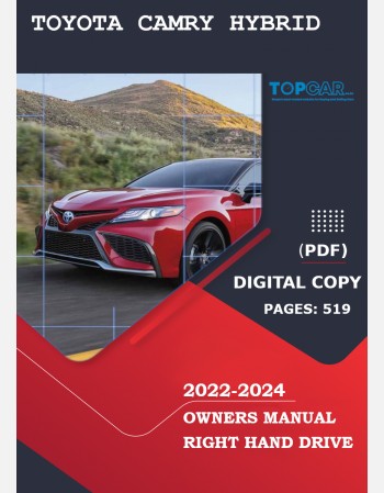 toyota camry hybrid 2022 2023 2024 owners manual in english